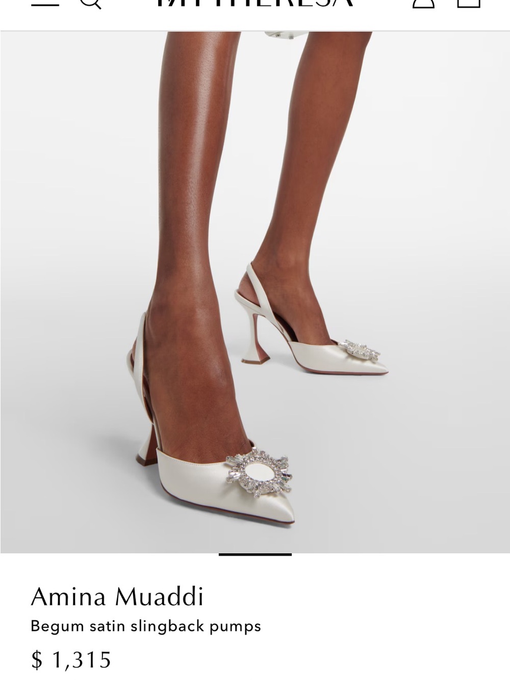 Amina Muaddi Begum satin slingback pumps